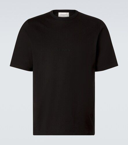 Camiseta de jersey de algodón con logo - Saint Laurent - Modalova
