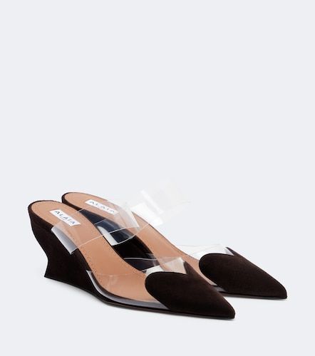 Alaia Le Cour suede wedge mules - Alaia - Modalova