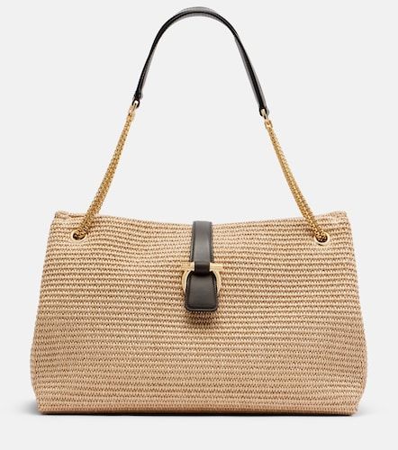 Medium raffia shoulder bag - Ferragamo - Modalova