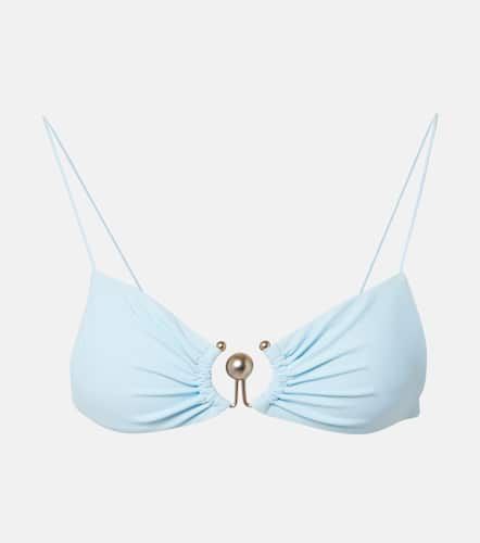 Ring-detail ruched bikini top - Christopher Esber - Modalova