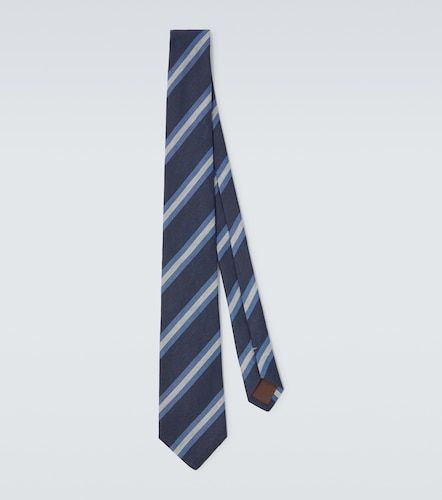 Corbata de lana y seda a rayas - Canali - Modalova