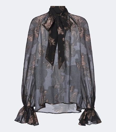 Blusa en mezcla de seda con lazada - Etro - Modalova