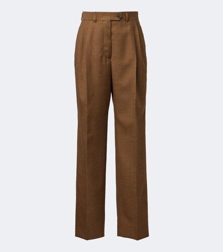 Pantaloni regular in lana vergine con pinces - Prada - Modalova