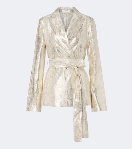 Ashner snake-print silk-blend lame blazer - Joseph - Modalova