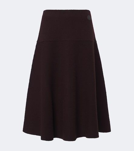 Knitted wool-blend midi skirt - Moncler - Modalova