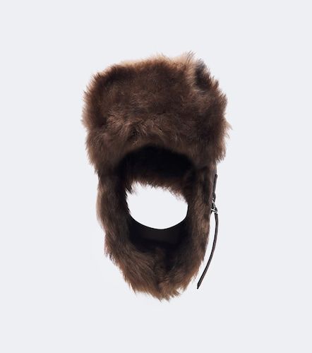 Cappello in misto cotone con shearling - Lemaire - Modalova
