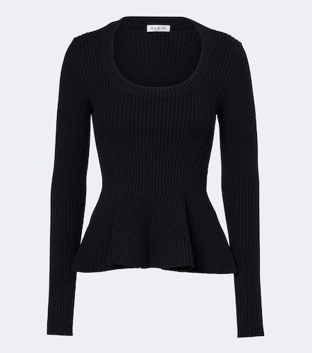 Alaïa Top peplum in misto lana - Alaia - Modalova