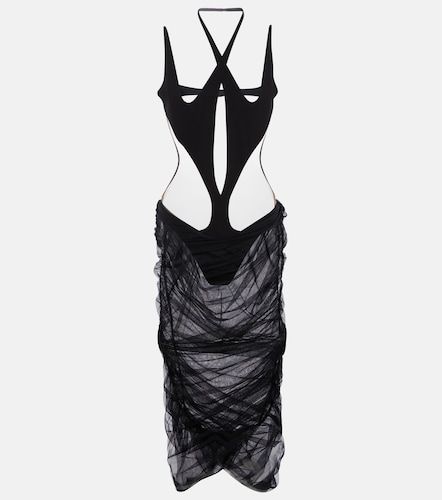 Abito midi in jersey con cut-out - Mugler - Modalova