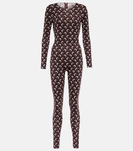 Printed stretch-jersey jumpsuit - Marine Serre - Modalova