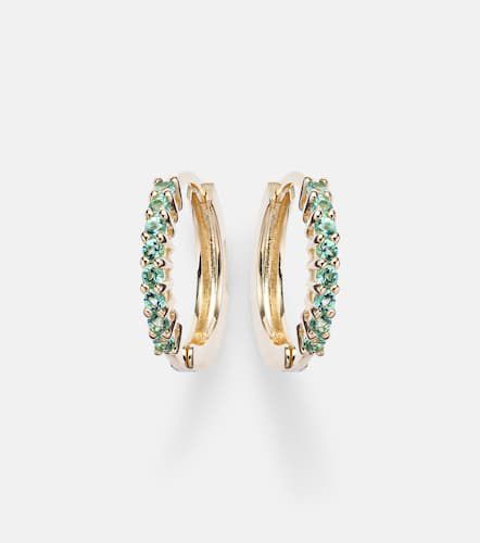 Kt gold earrings with emeralds - Mateo - Modalova