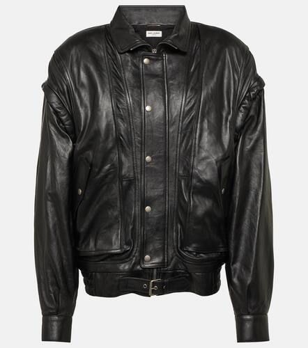 Saint Laurent Leather bomber jacket - Saint Laurent - Modalova