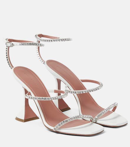 Gilda embellished leather sandals - Amina Muaddi - Modalova