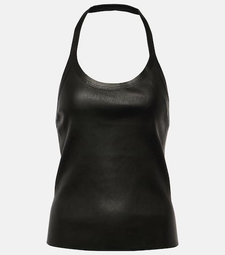 Cherry halterneck leather top - Stouls - Modalova