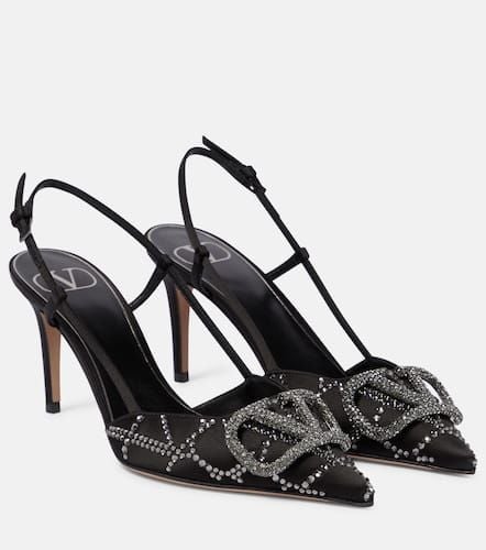 VLogo Signature satin slingback pumps - Valentino Garavani - Modalova