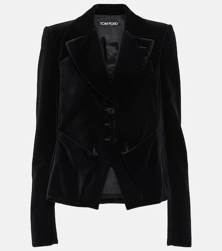 Single-breasted cotton velour blazer - Tom Ford - Modalova