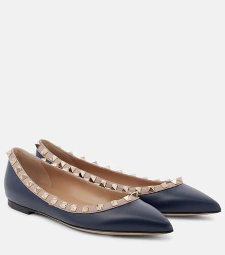 Rockstud leather ballet flats - Valentino Garavani - Modalova