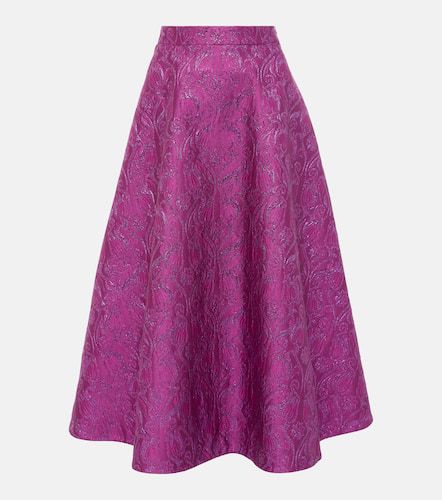 Falda midi con brocado floral - Valentino - Modalova
