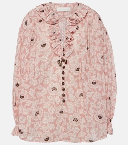 Ottie ruffled floral cotton top - Zimmermann - Modalova