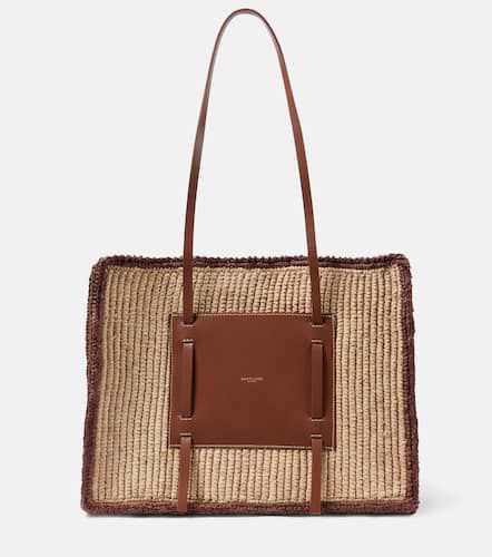 Capri Medium raffia and leather tote bag - DeMellier - Modalova