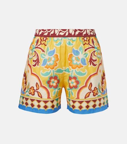 Shorts in cotone e seta con stampa - Etro - Modalova
