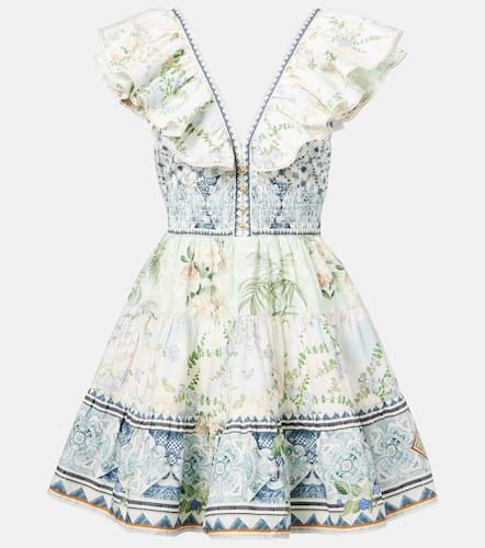 Crystal-embellished cotton minidress - Camilla - Modalova