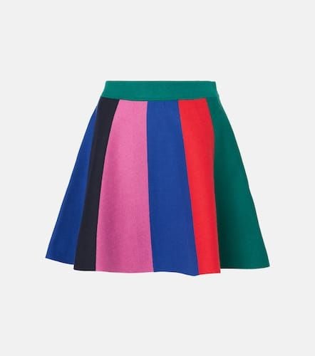 Colorblocked cotton and cashmere miniskirt - JW Anderson - Modalova