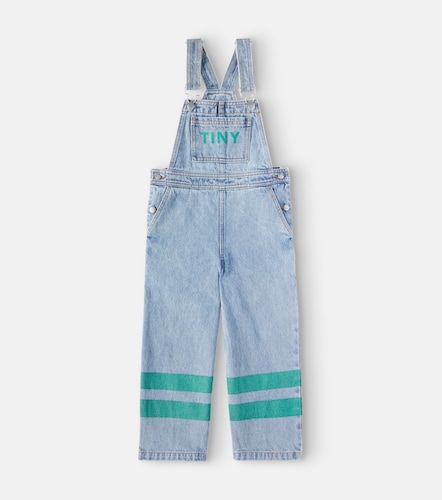 Peto en denim con logo a rayas - Tinycottons - Modalova