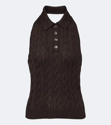 Cable-knit silk halterneck top - Ralph Lauren Collection - Modalova