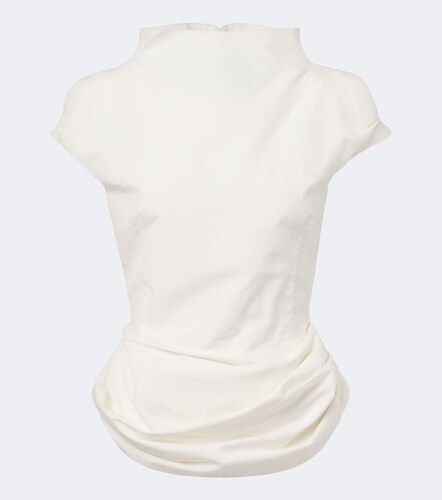 Draped cotton and silk top - Magda Butrym - Modalova
