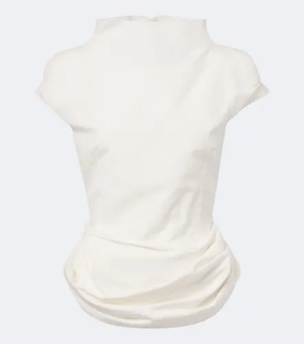 Top de algodón y seda drapeado - Magda Butrym - Modalova