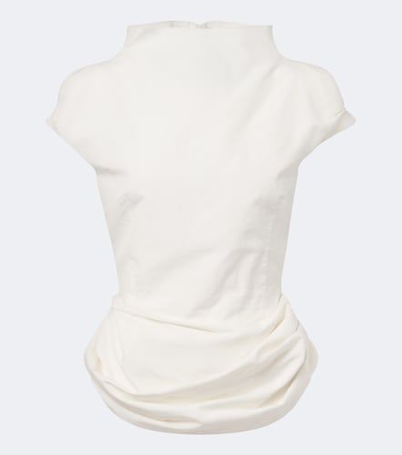 Top de algodón y seda drapeado - Magda Butrym - Modalova