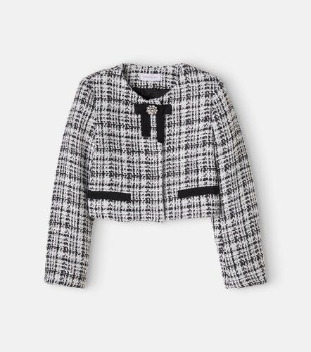 Chaqueta de bouclé a cuadros - Monnalisa - Modalova