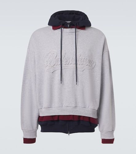 Sudadera con capucha de jersey de algodón con logo - Balenciaga - Modalova