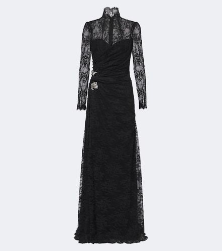 Abito lungo bustier in pizzo - Monique Lhuillier - Modalova