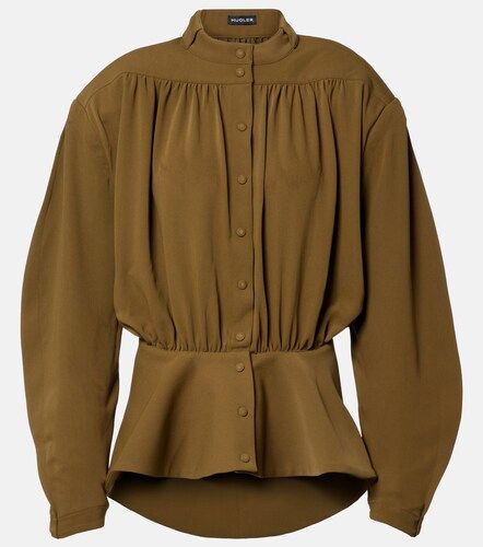 Blusa re/edit Hiver Russe de sarga de crepé - Mugler - Modalova
