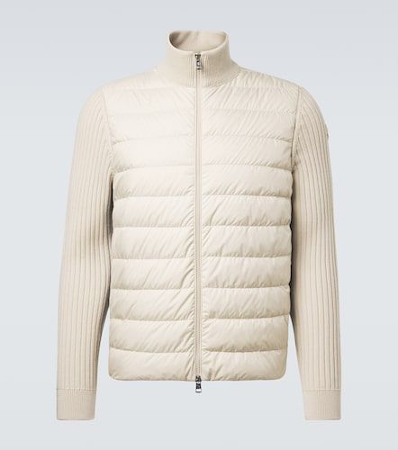 Cárdigan con paneles de plumas y cremallera - Moncler - Modalova
