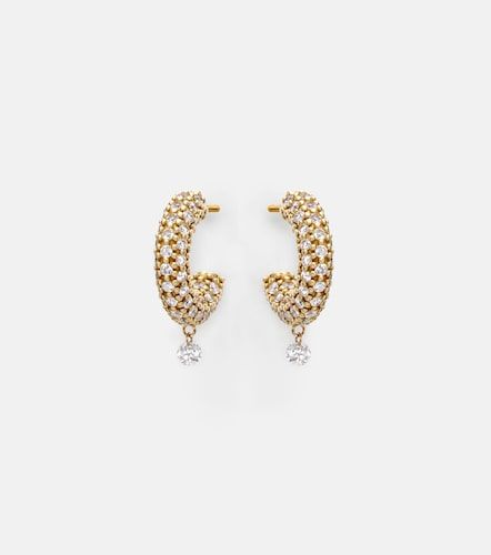 Persée Pendientes de aro Helios de oro de 18 ct con diamantes - Persee - Modalova