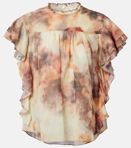 Top Daliyane de algodón estampado - Marant Etoile - Modalova