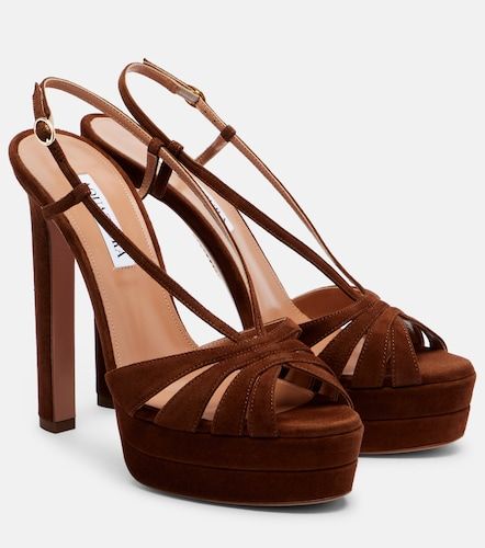 Aimee 130 suede platform sandals - Aquazzura - Modalova