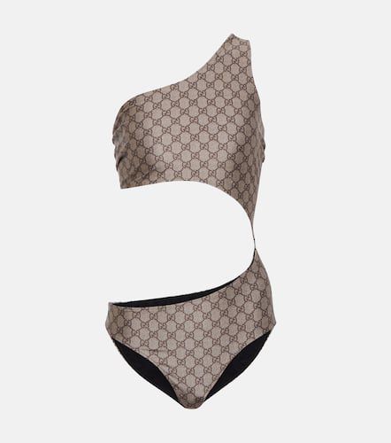 GG cutout one-shoulder swimsuit - Gucci - Modalova