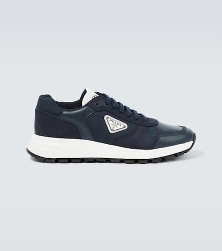 Prada Logo leather-trimmed sneakers - Prada - Modalova