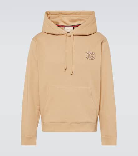 Interlocking G cotton jersey hoodie - Gucci - Modalova