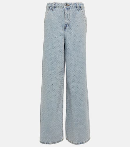 Embellished high-rise wide-leg jeans - Self-Portrait - Modalova