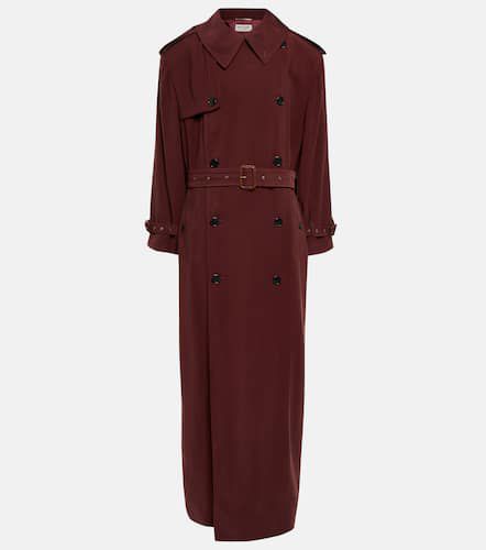 Trench doppiopetto in twill - Saint Laurent - Modalova