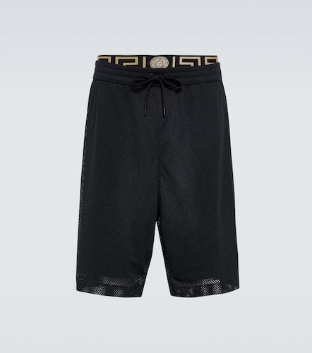 Versace Greca Border mesh shorts - Versace - Modalova