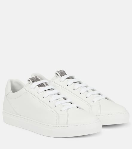 Monili leather sneakers - Brunello Cucinelli - Modalova