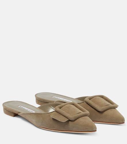 Manolo Blahnik Maysale suede mules - Manolo Blahnik - Modalova