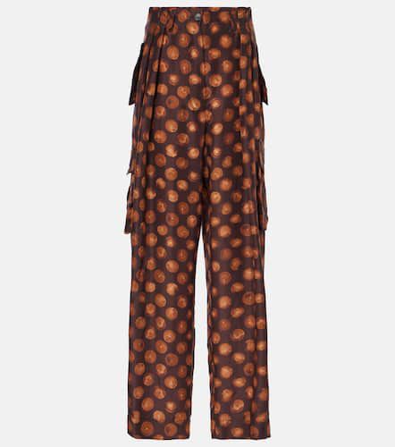 Printed silk cargo pants - Dries Van Noten - Modalova