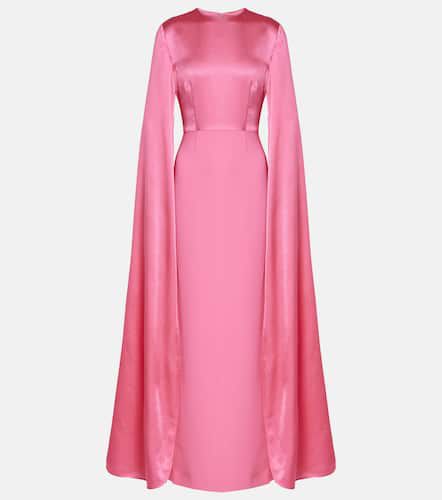 Adley caped crÃªpe gown - Solace London - Modalova