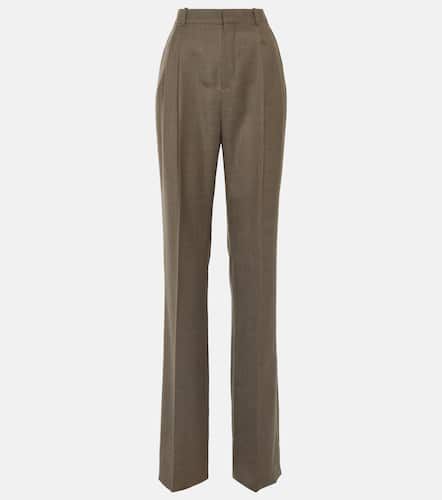 High-rise virgin wool straight pants - Saint Laurent - Modalova